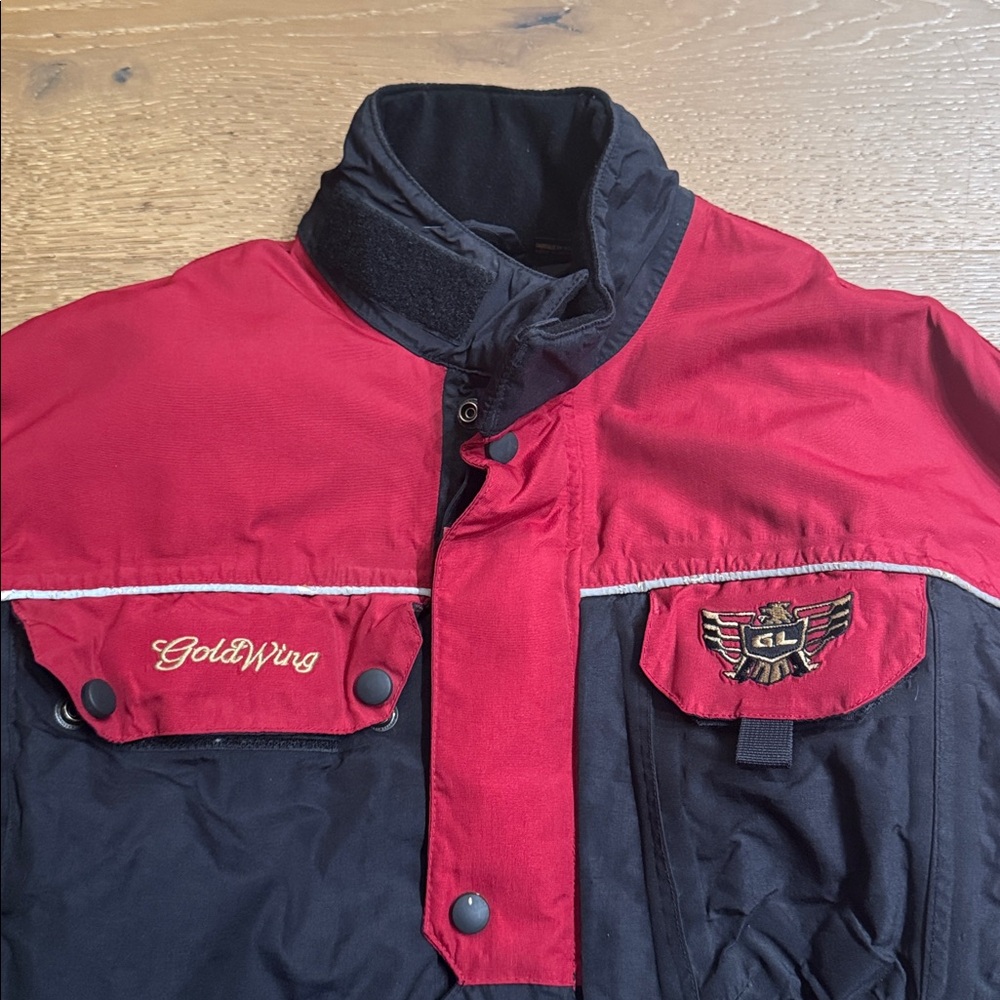 Honda Goldwing Motorcycle Jacket Red Black Belted Touring Coat Size S - Picture 3 of 14
